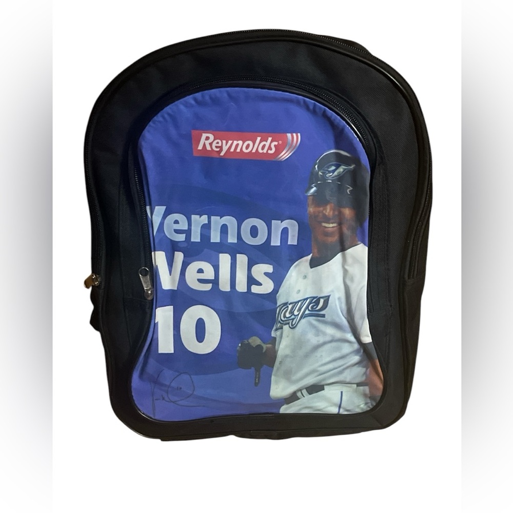 4 for $20 Vernon wells 10 blue jays backpack black and blue baseball bag